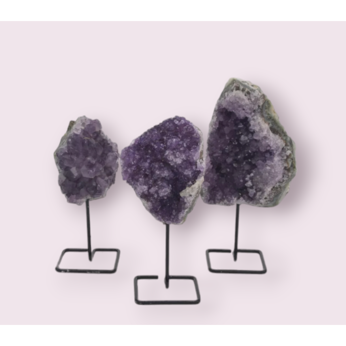 Amethyst-Mini-Cluster auf Ständer