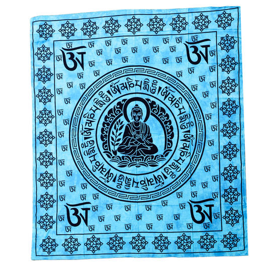 Wandbehang aus Baumwolle „Weisheit Buddhas“ Tagesdecke Wandtuch