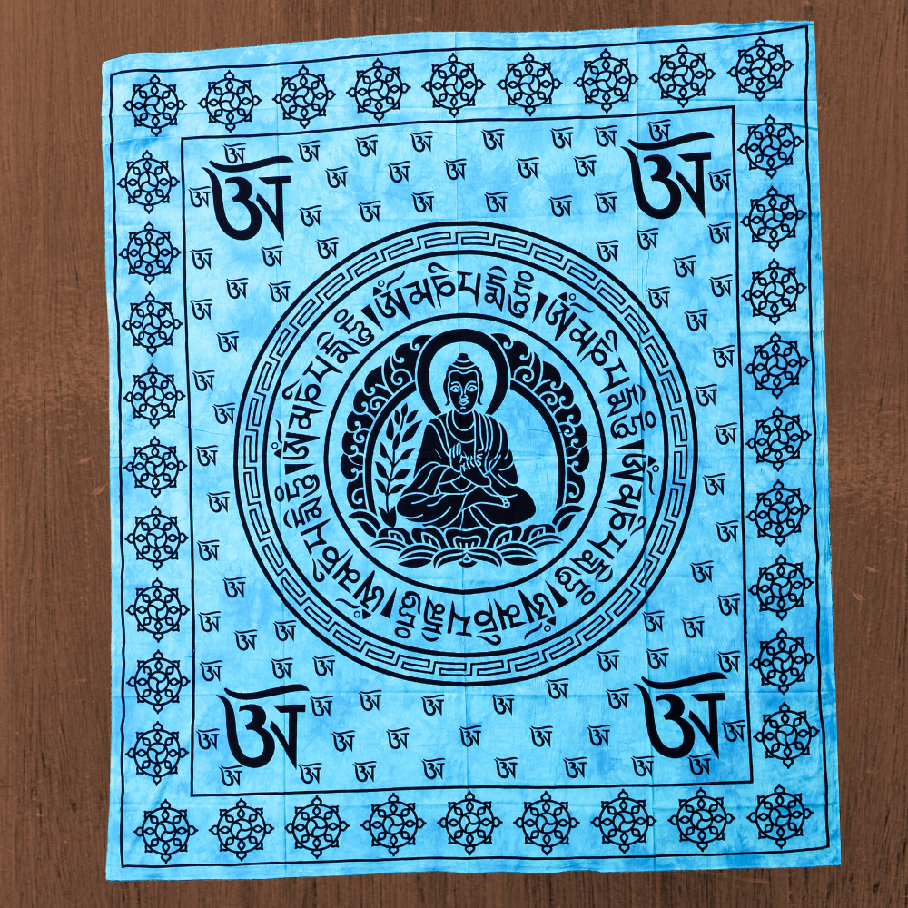 Wandbehang aus Baumwolle „Weisheit Buddhas“ Tagesdecke Wandtuch