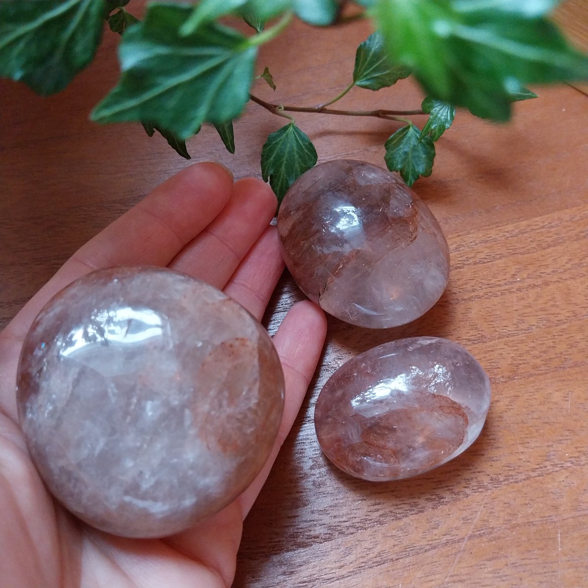 Jumbo-Stein roter Heiler/Hämatit-Quarz-Trommelstein || Mineralien, Edelsteine und Kristalle