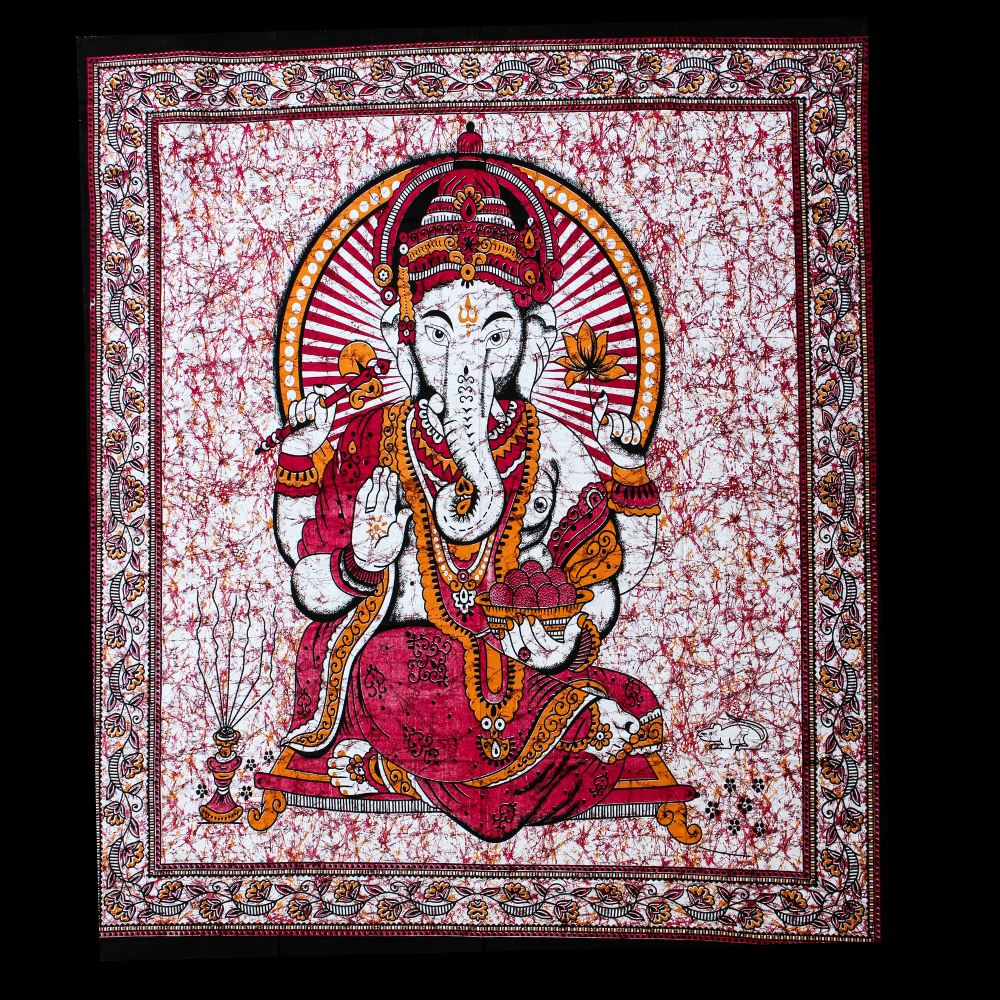 Wandbehang aus Baumwolle Motiv : „Ganesha“